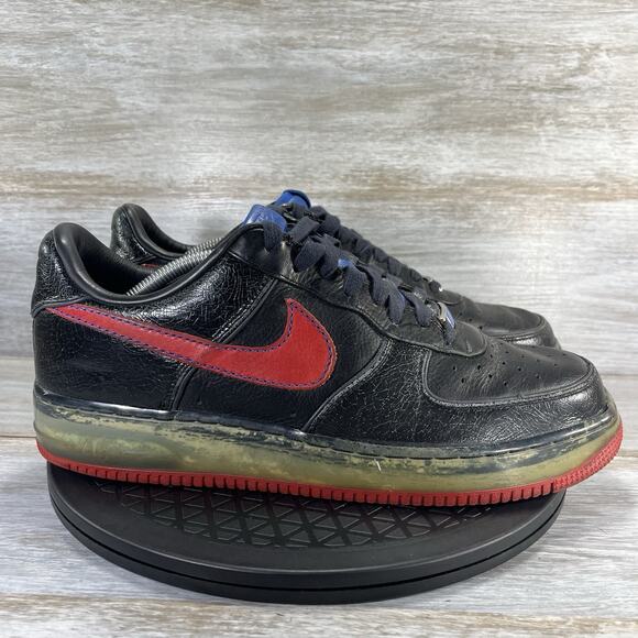 Nike Mens Air Force 1 Low 316666 061 Black Leather Low Top Sneakers Size 12 - Picture 3 of 10